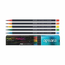 Apsara Matt Magic Extra Dark Pencil - Pack of 10 Pencil (1 SET) - £7.89 GBP