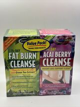 Applied Nutrition 14-Day Fat Burn Cleanse + Acai Cleanse 56ct each ~READ - $14.73