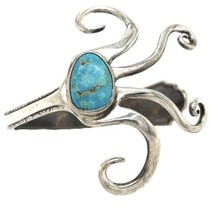 Vintage Sterling Silver Fork Turquoise Cuff Bracelet - £1,541.79 GBP