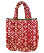 BHG Tote Bag Better Homes &amp; Gardens Red &amp; White Cotton Polyester 17 x 17... - £18.94 GBP