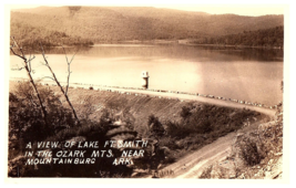 RPPC Postcard A View of the Lake Fort Smith in the Ozark Mountains Arkansas - £6.90 GBP