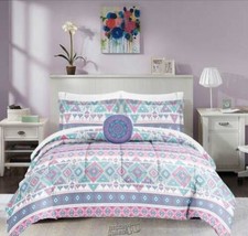 Deco Theory-8-pc. Bed-in-a-Bag Set Mosaic Full 76" X 86" Polyester Microfiber - £53.02 GBP