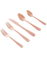 Gibson Home Stravidia 20 Piece Flatware Set in Rose Gold Stainless Steel - $83.30 CAD