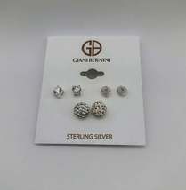 Giani Bernini Sterling Silver 3-Pc. Set Cubic Zirconia Stud  Earrings - £20.54 GBP