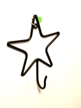 Star Wall Hook Black Wrought Iron Coat Towel Hanger Rustic Primitive Cou... - $11.88