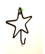 Star Wall Hook Black Wrought Iron Coat Towel Hanger Rustic Primitive Cou... - $218.24 MXN