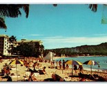 Diamond Head and Moana Hotel Waikiki Hawaii HI UNP Chrome Postcard U12 - $2.92