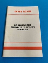 Old Albania BOOK-ENVER HOXHA-DIE Proletarische DEMOKRATIE-1978-GERMAN Language - £27.69 GBP