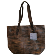 Paper Straw Shopper Beach Gym Tote Bag Large Handbag Purse Sophisticated Style  - £14.07 GBP