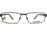 Converse Q006 GUNMETAL Gafas Monturas Gris Rectangular Completo Borde 55... - $51.05