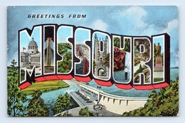 Large Letter Greetings From Missouri MO UNP Linen Postcard N7 - £3.53 GBP