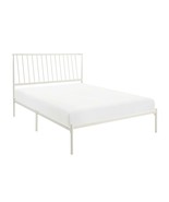 White Queen Platform Bed with Metal Frame - $524.92 CAD