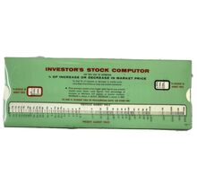 Investor&#39;s Stock Computor 1957 Increase Decrease Market Price Yield Earn... - $216.83 MXN