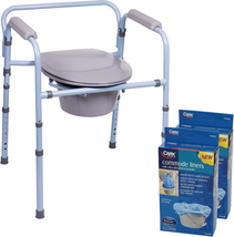 3-In-1 Folding Bedside Commode with 14 Pack Commode Liners - Porta Potty... - $1,980.75 MXN