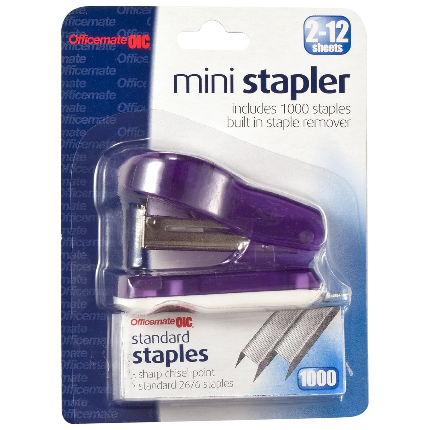 Officemate Mini Stapler with 1000 Standard Staples, Comes in Assorted Colors - R - $12.99