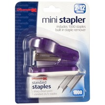 Officemate Mini Stapler with 1000 Standard Staples, Comes in Assorted Co... - $12.99