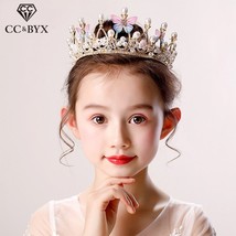 CC Children Hairbands Tiaras And Crown Butterfly Pearl Hair Accessories For Girl - £22.86 GBP