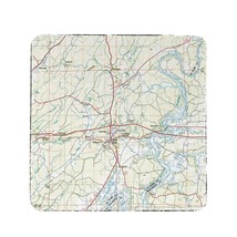 Betsy Drake Logan Martin Lake, AL Nautical Map Coaster Set of 4 - £27.29 GBP