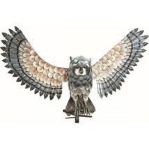 Metal Owl with Wings Out Garden Statue - $141.01