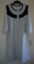 SMILE Women&#39;s 100% Cotton Long Sleeve Sleepshirt Nightgown 50 EU/ L Larg... - $24.00