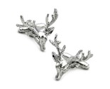 DEER CUFFLINKS Reindeer Elk Head Stag Hunting Hunter Lodge Sportsman w G... - $11.95