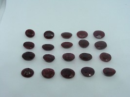 190Carats 20 Pieces Red Ruby Color Enhanced Gemstones Pack Lot Oval Shape EL1310 - £35.89 GBP