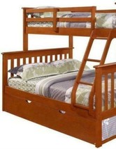 Jayden Espresso Twin over Full Bunk Bed with Trundle Bed - £909.27 GBP