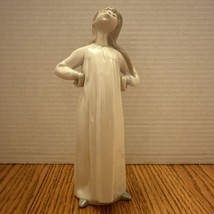 Lladro Girl Stretching in Night Gown Porcelain Figurine 8&quot; Retired Handmade - £39.23 GBP