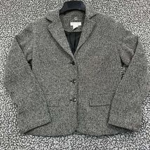 Vintage Newport News Blazer Jacket Women 8 Gray Speckled Long Sleeve - €15,40 EUR