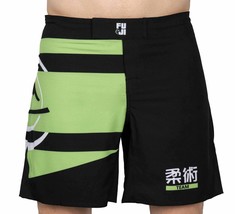Fuji Vision Mens MMA BJJ No Gi Grappling Fight Board Shorts - Green - £39.78 GBP