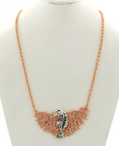 Seahorse copper coral reef statement necklace - £12.50 GBP