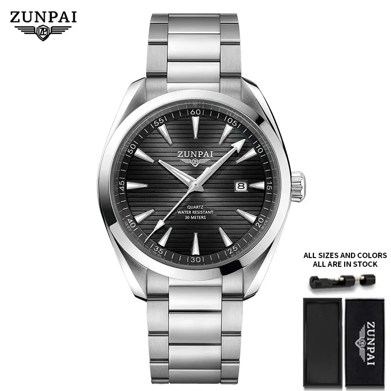 100%Original ZUNPAI Watch For Men Waterproof Stainless Steel Fashion Lux... - $51.21