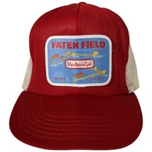Fateh Field Oil Rig Mesh Trucker Hat Red Mesh Cap Fath Dubai Small-Medium - $89.77 CAD