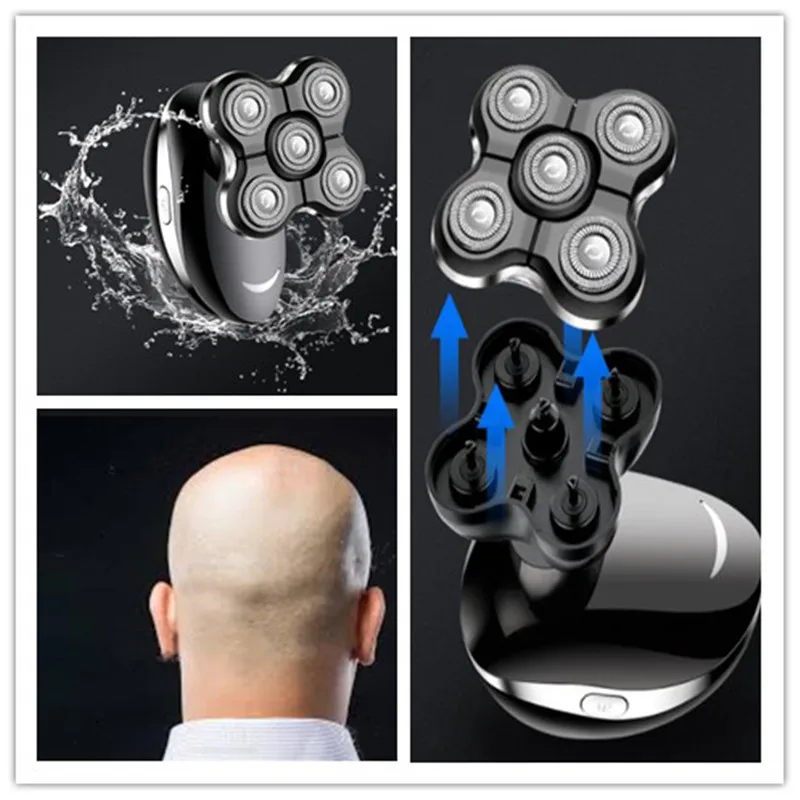 C men balding head shaver for man 5d floating razor quick charger skull shaving machine thumb200