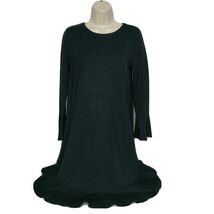 Loft Womens Bodycon Dress Size XS Black Boat Neck Bell Sleeve Zip Up - $17.33