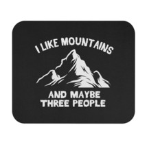 Personalized Mouse Pad with Mountain Outline- I Like Mountains White Text - £10.53 GBP