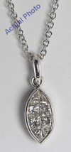 18k White Princess Diamond Marquise Shape Pendant (0.78 Ct H VS Clarity) - £991.74 GBP