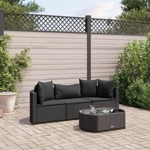  Patio Sofa Set Set of 3 Black - $11,017.68 MXN