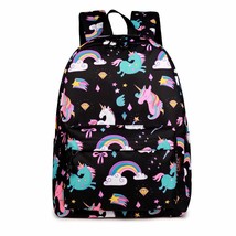 2022 School Backpack  Rainbow  Design Water Repellent Backpack For Teenager Girl - £32.52 GBP
