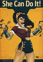 Ant Lucia Signed Dc Comics Bombshells Pop Art Print ~ Wonder Woman She Can Do It - £23.42 GBP