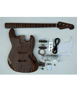 Zebrawood Wood Body and Neck 4 string electric bass Guitar Diy Kits S429 - $295.00