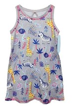 Girl&#39;s Heather Gray Tropical and Animal Print Nightgown, Gown, Size 7/8 - $12.86