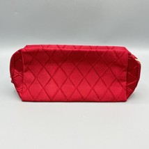 Lancome Red Diamond Pattern 8&quot;x3&quot;x4.5&quot; Zippered Makeup Bag Medium Clutch - £7.78 GBP