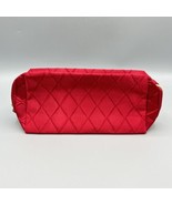 Lancome Red Diamond Pattern 8&quot;x3&quot;x4.5&quot; Zippered Makeup Bag Medium Clutch - £7.80 GBP