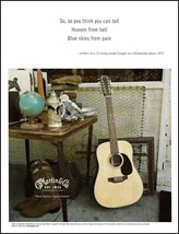 Martin 12-string acoustic guitar Pink Floyd Wish You Were Here lyrics ad print - £3.33 GBP