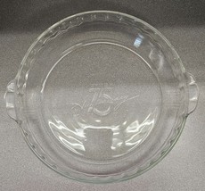 Pyrex 9&quot; Pie Plate 75th Anniversary 1915-1990 Fluted Edges #229A - $11.74