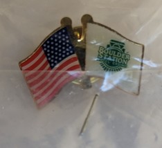 Boulder Station Hotel Casino Las Vegas &amp; The US Flag Pin, New - $15.95