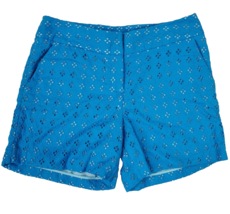 Antonio Melani Leyla Shorts Womens Size 12 Deep Cerulean Blue Eyelet Lined - $26.18