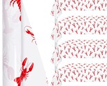 Crawfish Party Tablecloth 100 Ft X 54 Inches Lobster Plastic Table Cover... - $53.99
