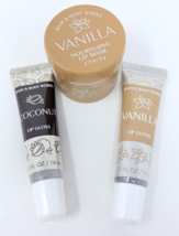 Bath and Body Works Lip Gloss Balm Vanilla Coconut + Nourishing Mask .47oz - $24.99